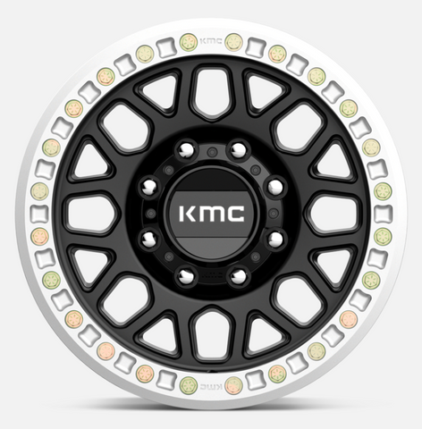 17” Grenade Desert (17x8.5) (17x9) KMC Blk 8 Lug Wheel KxK Industries LLC Tire
