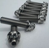 Aerospace Grade 5 Titanium Ti-6Al-4V LS LSX 12 Point Titanium Exhaust Header Studs KxK 4.8 5.3 6.0 6.2 350 427