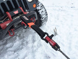 Recovery Strap - Shorty Strap III by Factor 55 Red Black Orange on Jeep Winch at KxK Industries LLC