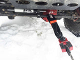 Recovery Strap - Shorty Strap III by Factor 55 Red Black Orange on Jeep Winch with Flatlink at KxK Industries LLC