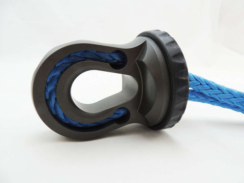 Splicer 3/8"-1/2" Synthetic Rope Splice On Shackle Mount by Factor 55 Gray Anodized at KxK Industries LLC