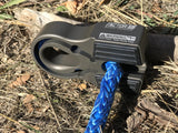 Flat Splicer - Foldable, Splice On Winch Line Shackle Mount by Factor 55 Gray Anodizing With Synthetic Line KxK Industries LLC