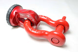 Splicer XTV (ATV/UTV) Powersports Splice On Winch Thimble by Factor 55 Powdercoated Red with Shackle at KxK Industries LLC