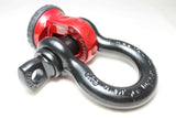 Splicer XTV (ATV/UTV) Powersports Splice On Winch Thimble by Factor 55 Powdercoated Red with Gray Shackle at KxK Industries LLC
