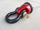 ProLink Winch Shackle Mount Assembly by Factor 55 Red Powdercoated on Cable at KxK Industries LLC